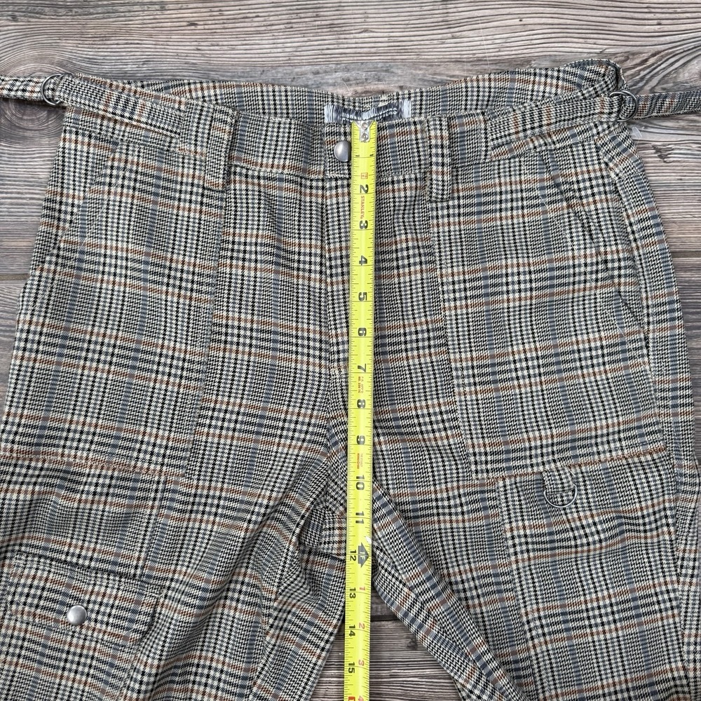 Urban Outfitters Women's Plaid Wide Leg Cargo Pants Brown Y2K‎ Size 6 NWOT - Picture 6 of 8